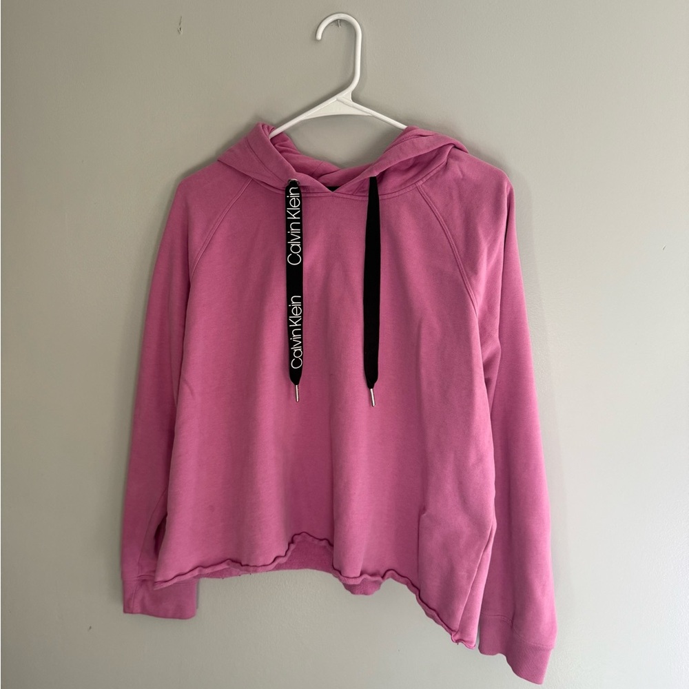 Calvin Klein pink/purple color Cropped Hoodie